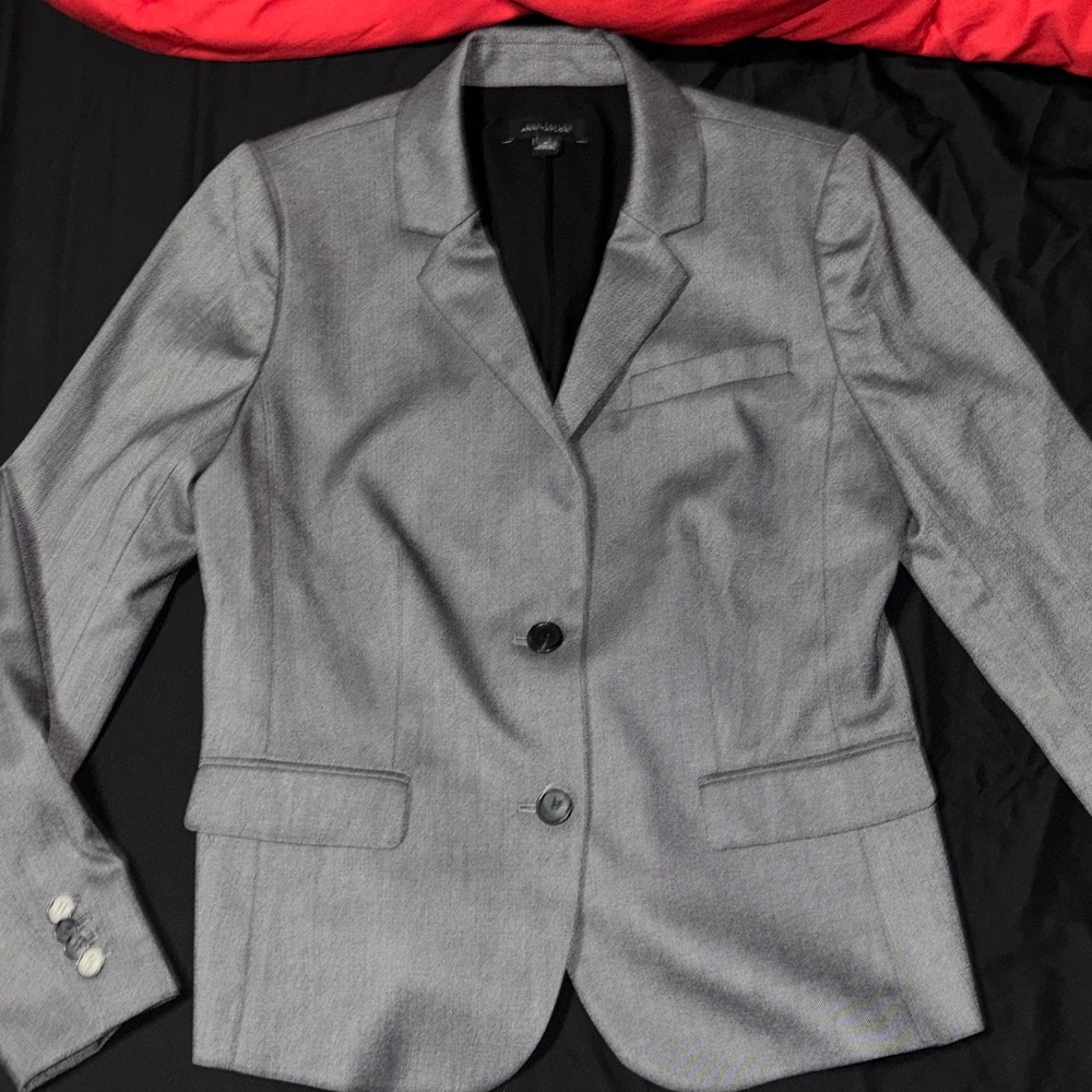 Ann Taylor Charcoal Gray Blazer